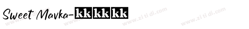 Sweet Mavka字体转换